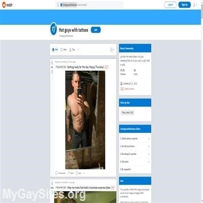 HotGuysWithTattoos main page