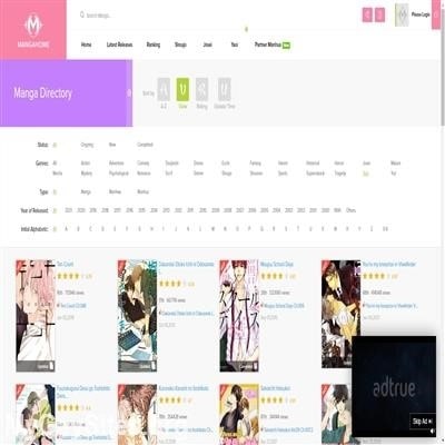 MangaHome main page